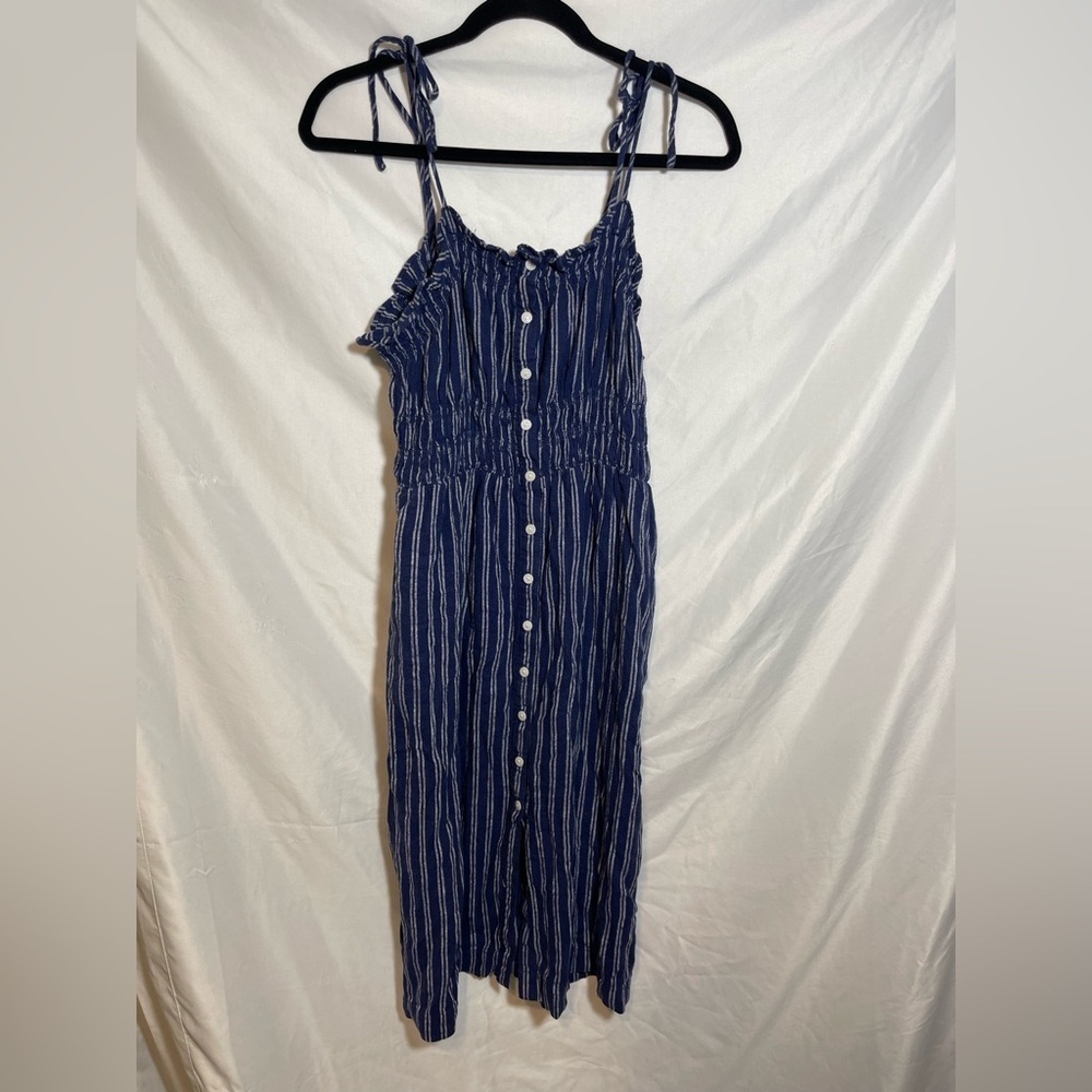 Cottagecore Universal Thread Blue and White Striped Maxi Dress